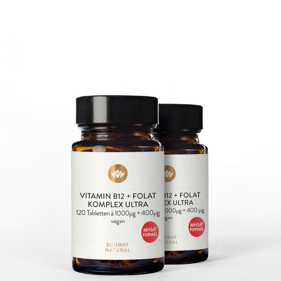 Vitamin B12 MH3A 1000 Folsäure Komplex 400 2x120 Tabletten